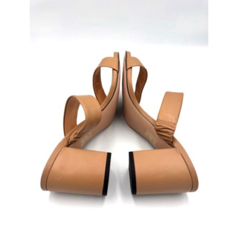 J.Crew Womens light camel Lucie Leather Block Heel Sandals Size 9 w/Box - Picture 10 of 12